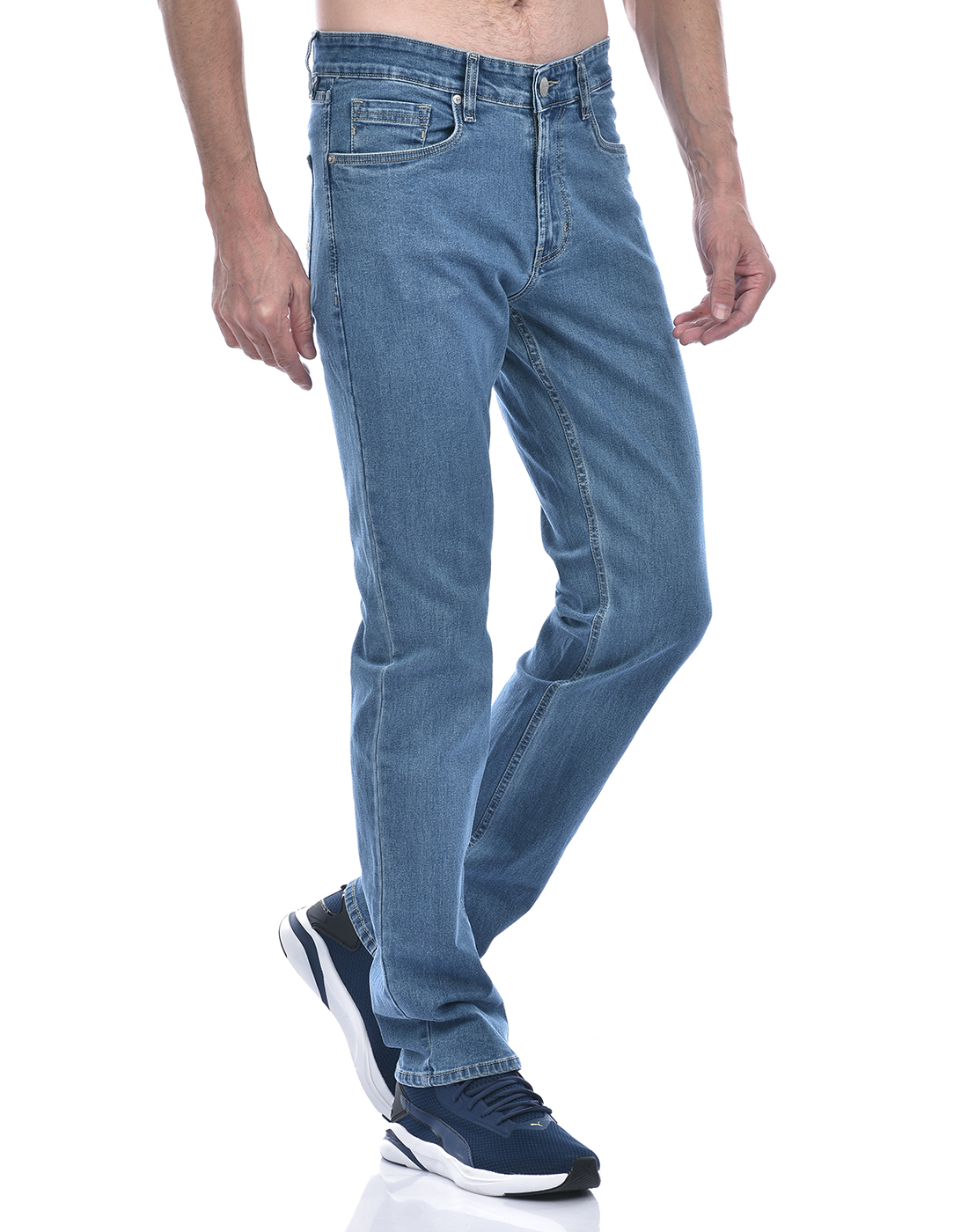 Numero Uno Men Faded Blue Jeans